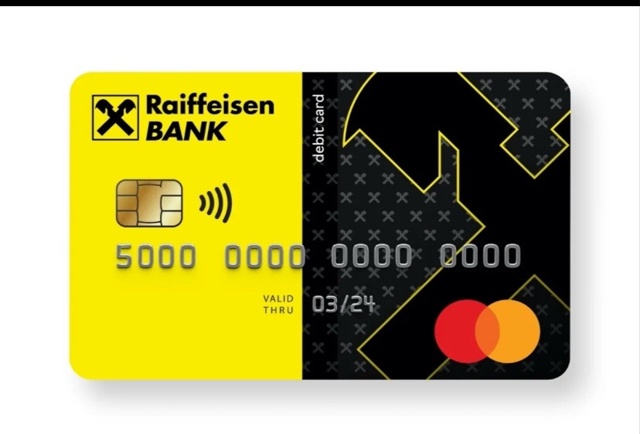 Потеряна карта Райффайзен черно желтого цвета (фото дл...