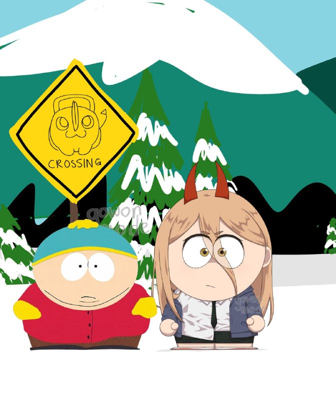 ⚡️Пауэр из «Человека-бензопилы» оказалась вдохновлена самим Картманом из «Южного Парка»!
В манге её