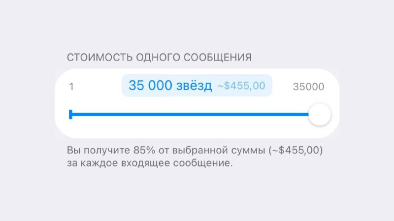 Павлин повысил максимальную стоимость за сообщение жо 35к звезд или $455.
Видимо лчень много прокля