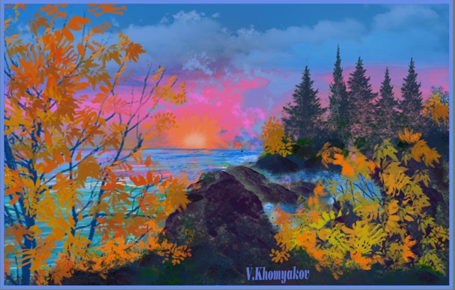 Ладога осенний пейзаж. Хомяков В.П. 2025