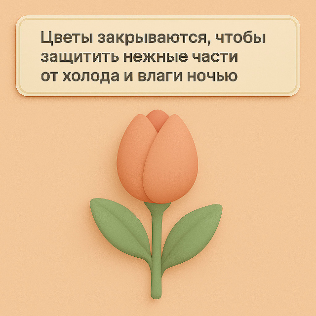 Зачем цветы закрываются на ночь ??
Ночью многие цве?...