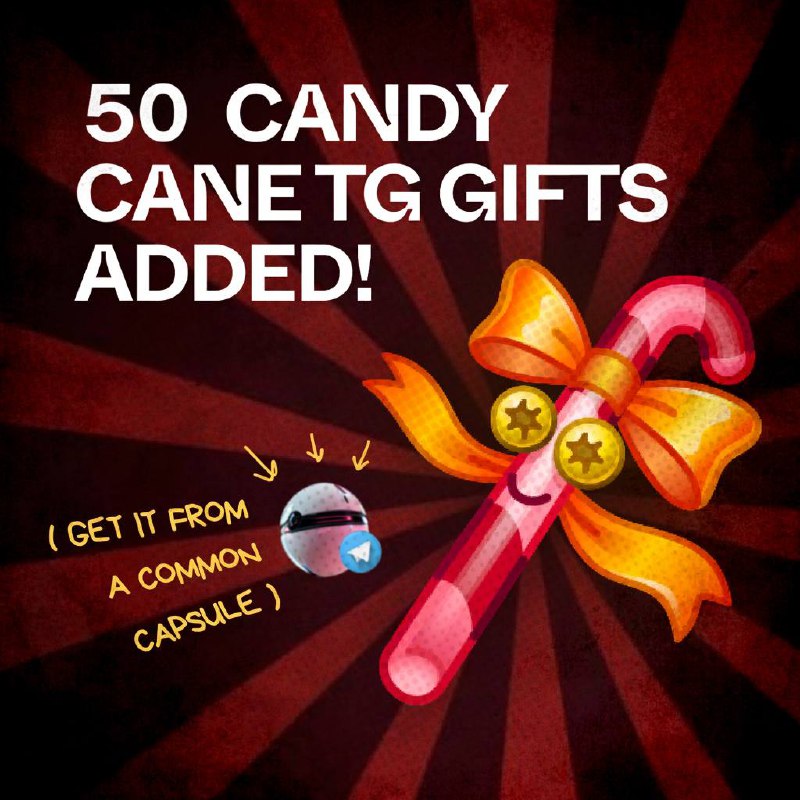 #OCT_Game 👛
:: НОВЫЙ ПОДАРОК ::
🎄 Добавлено 50 подарков Candy Cane TG!
ОКТ погружается в празднич