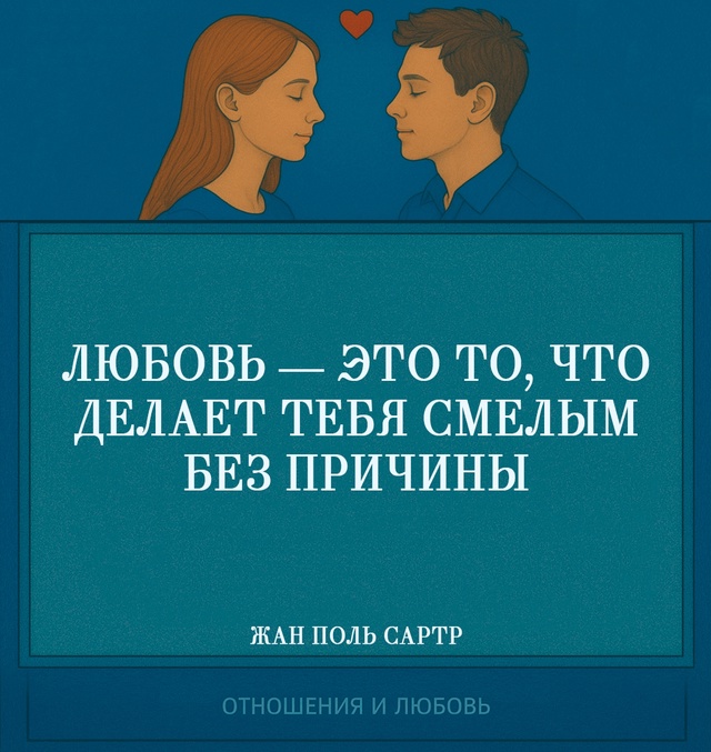 Жан-Поль Сартр в этой цитате показывает любовь как ист?...