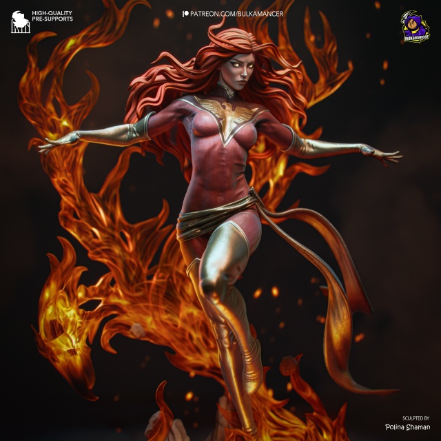 Тёмный Феникс ( Dark Phoenix (X-Men) , общая высота фигурки 31,8 см....