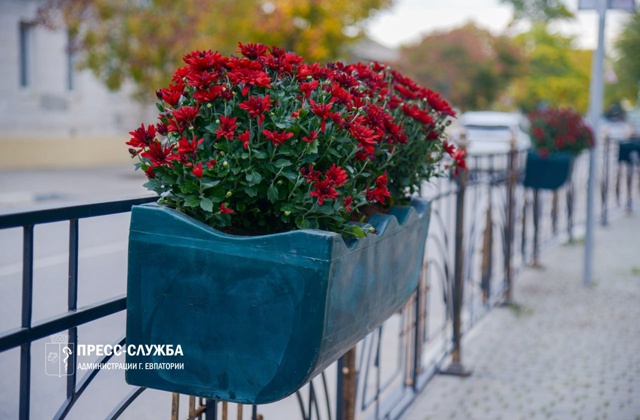 🌸Центр Евпатории украсят хризантемы
Сотрудники МБУ ?...