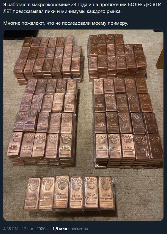 Инвестор, купивший биткоин ещё в 2013 году, теперь тоннами скупает… медь
По его мнению, к 2040 году