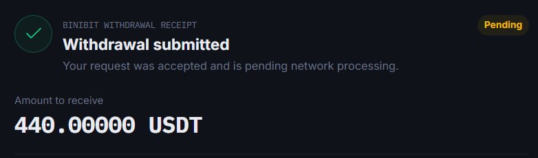 #binibit
Моя статистика:
Дата начала стейкинга: 04.06.2026
Сделал депозит: 1,000 usdt 😎
Сделал вы