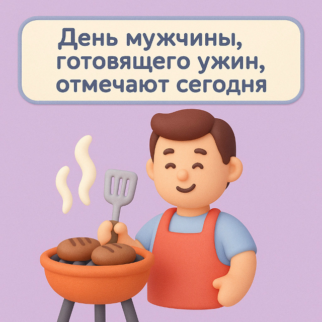 🍳 Сегодня — день мужчины у плиты!
Сегодня отмечают Де...