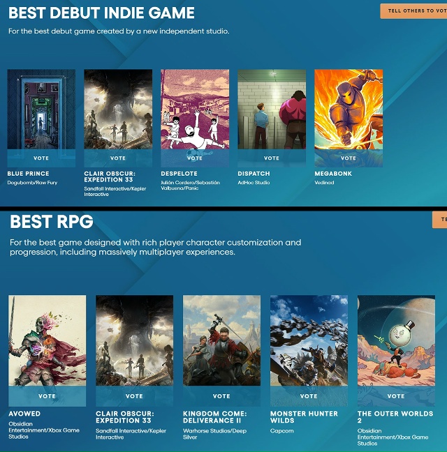 Стали известны все номинанты на премию The Game Awards 2025 во в...