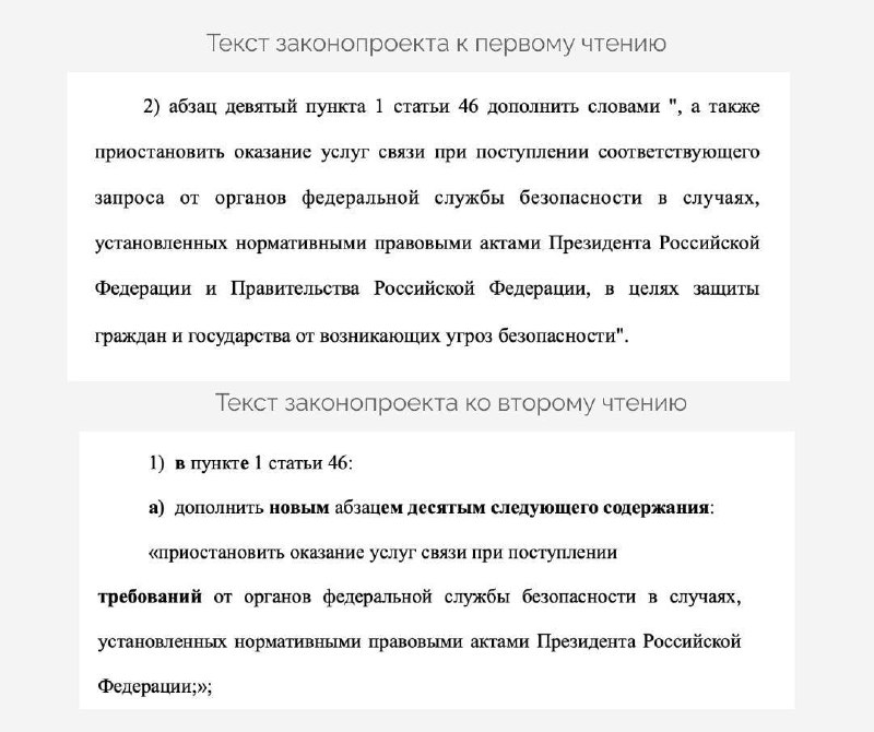 Госдума приняла закон, обязывающий операторов связи отключать связь по первому требованию ФСБ.