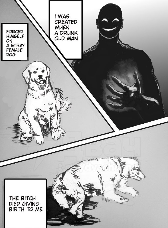 Оказывается, есть манга под названием Dog Nigga
Главный герой Рекс — наполовину человек, наполовину