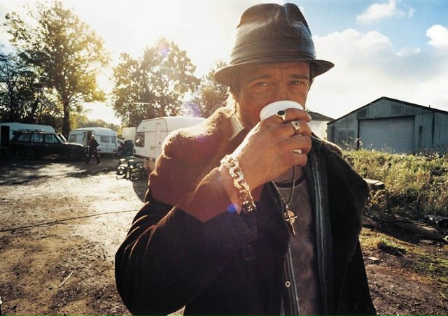 Брэд Питт нa площадке х/ф 