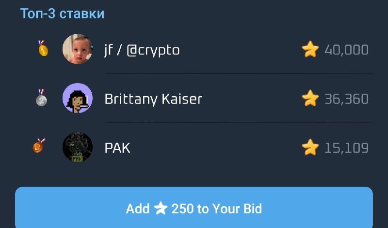 Реальные пользователи вообще покупали подарки UFC?
Их скупала даже наша миссис ЦРУ из AlphaTON
@gi