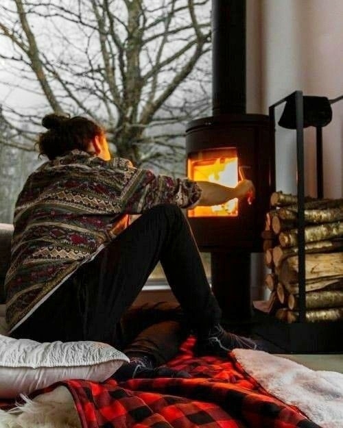 Камин, лес и я = идеальное сочетание.