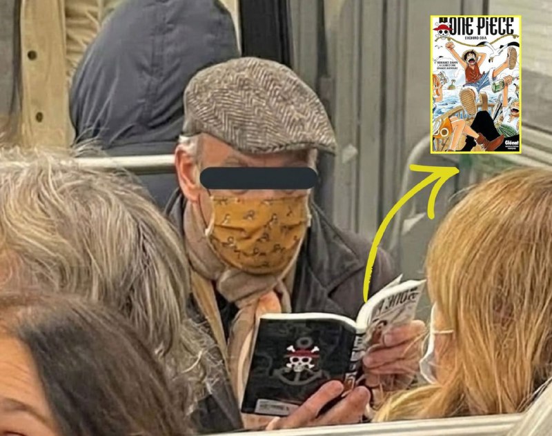 🏴‍☠️Чтобы быть фанатом «Ван-Пис», нет возрастных ограничений.
Во Франции заметили 90-летнего дедушк