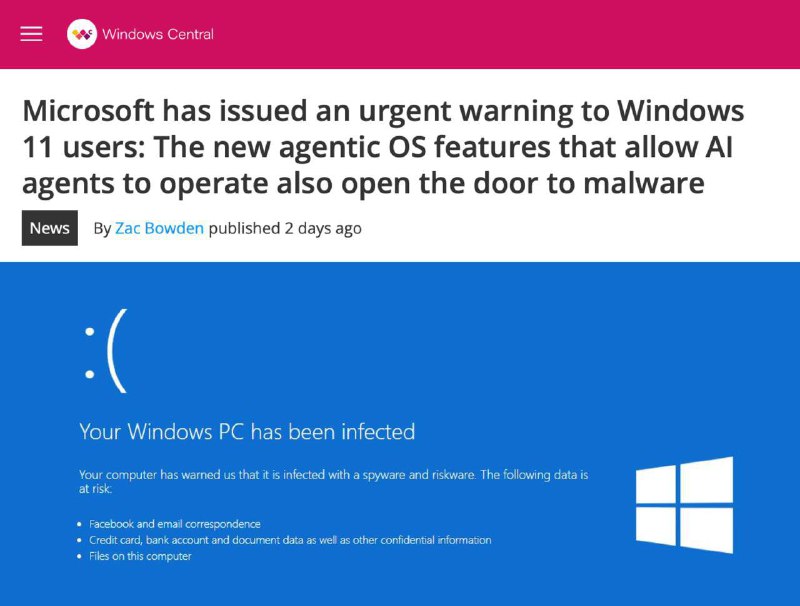 Windows может сама... скачать вирус на компьютер — Microsoft предупредила о рисках, связанных с функ