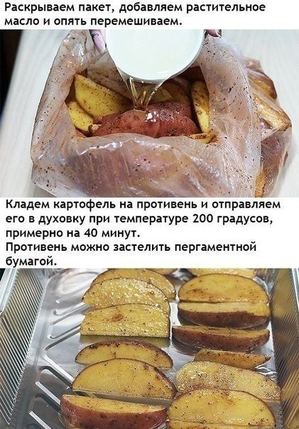 Рецепт очень вкусного картофеля в духовке!