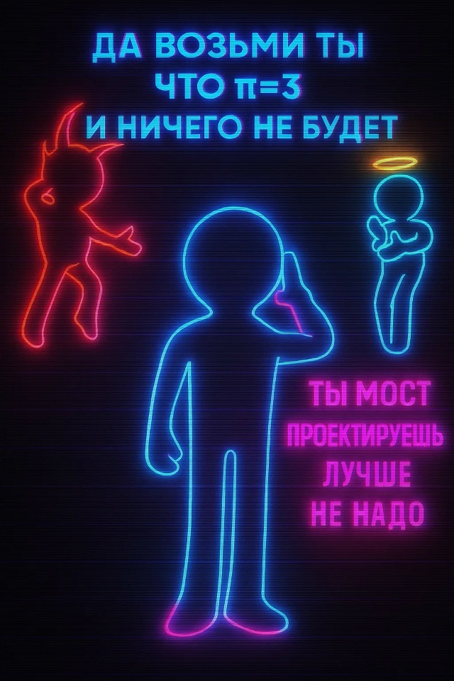 Возьми пи = 4 и мост будет сверхкрепким