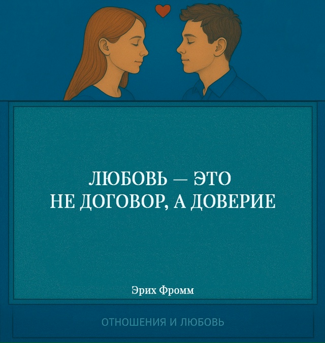 Любовь не строится на условиях. Договор можно подписат...