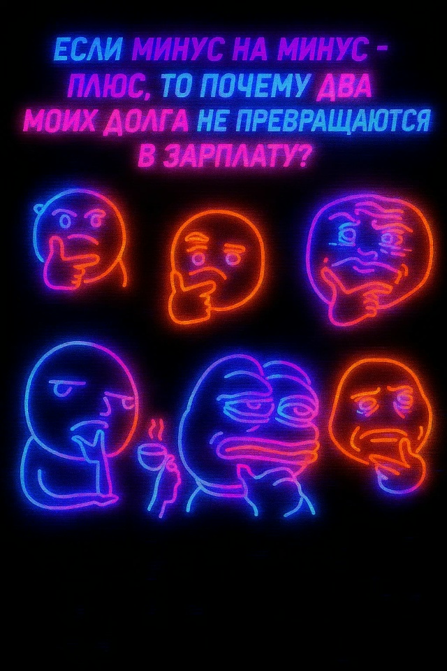 Если долгов отрицательное количество, это прибыль..