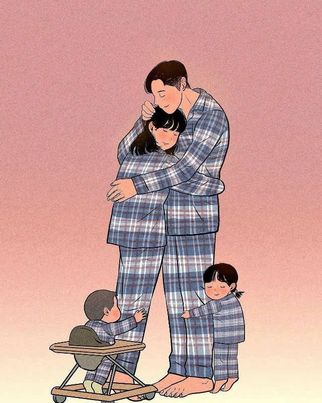 Семья — это когда не просто живут вместе, а живут друг ?...