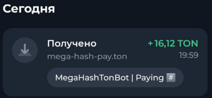 #MegaHash 🏴
Моя статистика:
Дата моего входа в проект: 15.10.2025
Инвестировано: 1,000 TON 😎
Всег