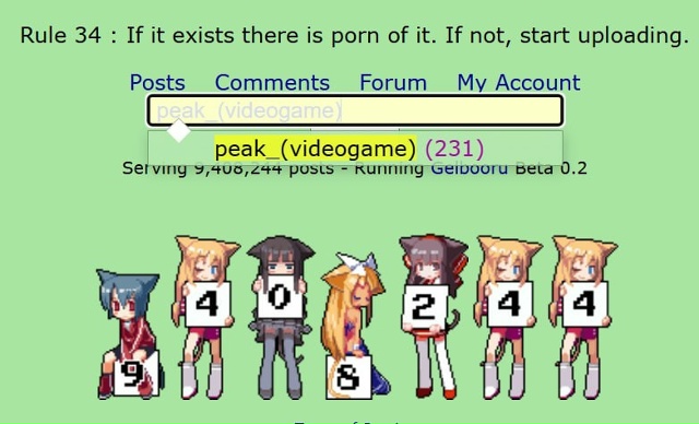 Оказалось, что по PEAK есть довольно много порно-артов.
Э...