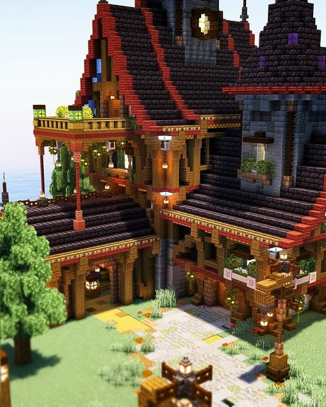 Красивый замок из темного камня?
Поселились бы в так?...