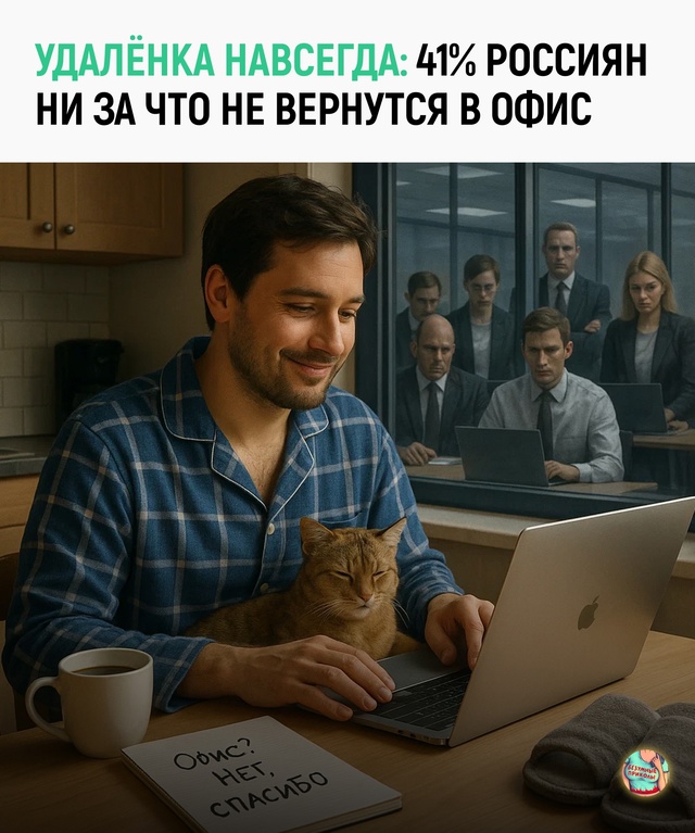 Работа мечты — это та, где начальник в другом городе, а ...