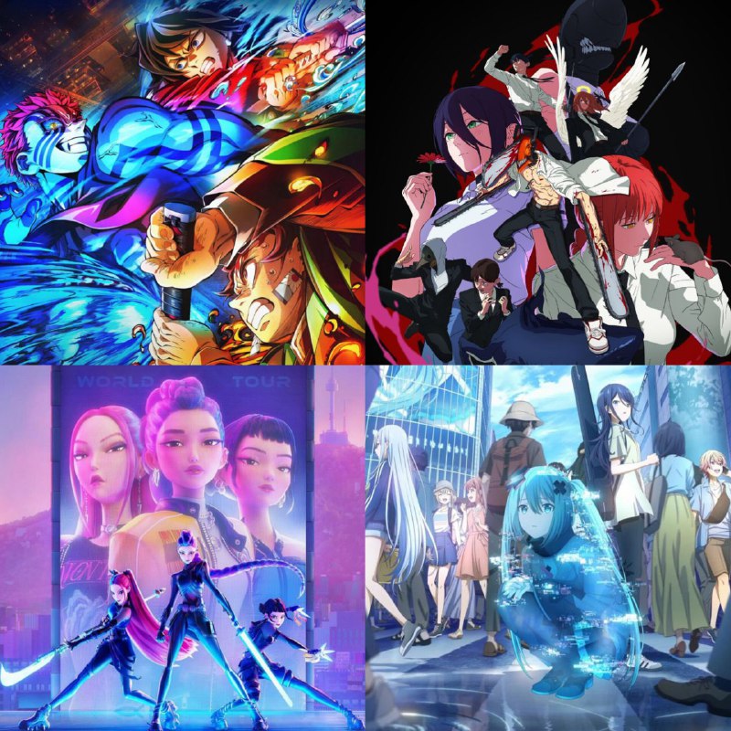 Борьба среди хитов!
Аниме-фильмы "Клинок, рассекающий демонов: Бесконечный замок", "Человек-бензопи