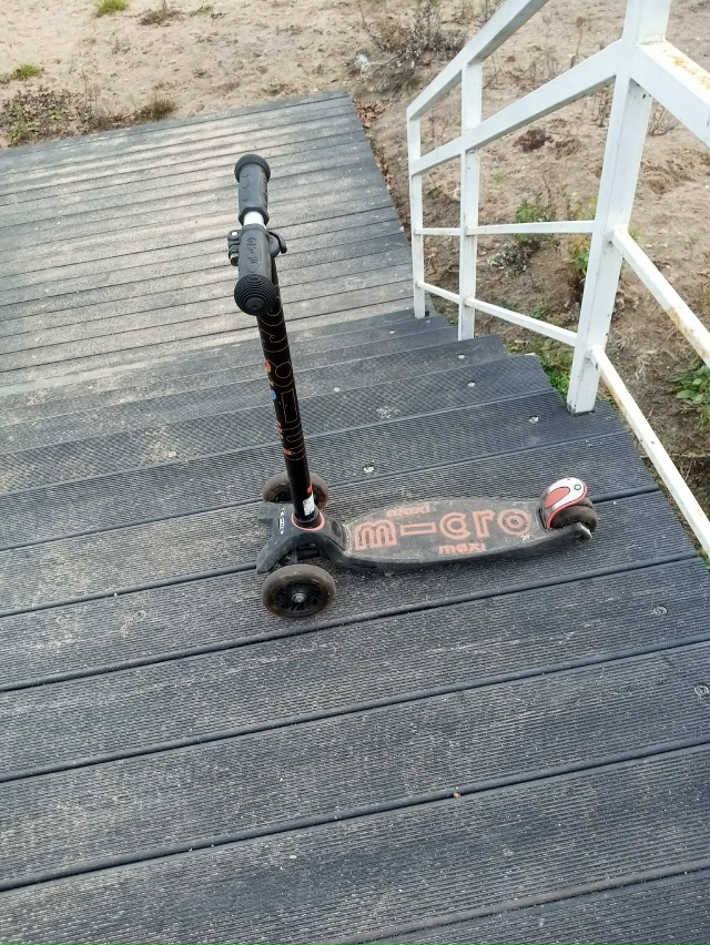 Чья потеряшка? Стоит на пристани на мостике