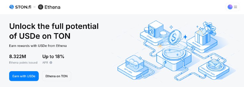 Новые нюансы по стейкингу USDe
Напомню есть страничка ethena.ston.fi
Там удобно и автоматизирован
