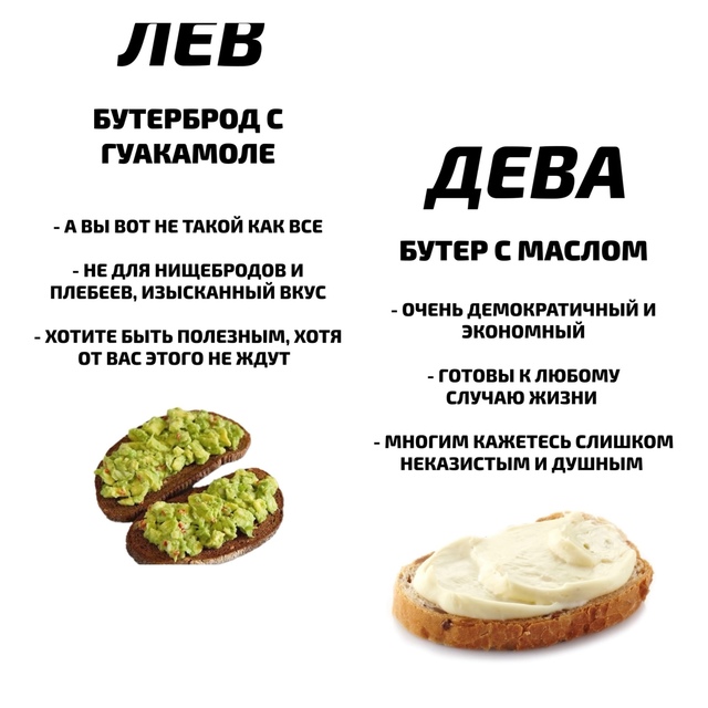 Узнай какой ты бутерброд по гороскопу🥪