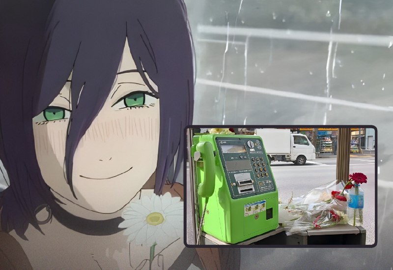 🥀После успеха фильма «Человек-бензопила: Резе» поклонники выстраиваются в очередь у таксофона в Дзим