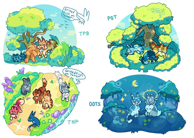 Очень старые рисунки по «Котам-Воителям» — помню, их б?...