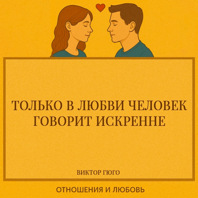 Любовь снимает с человека все маски. В ней исчезает нео...