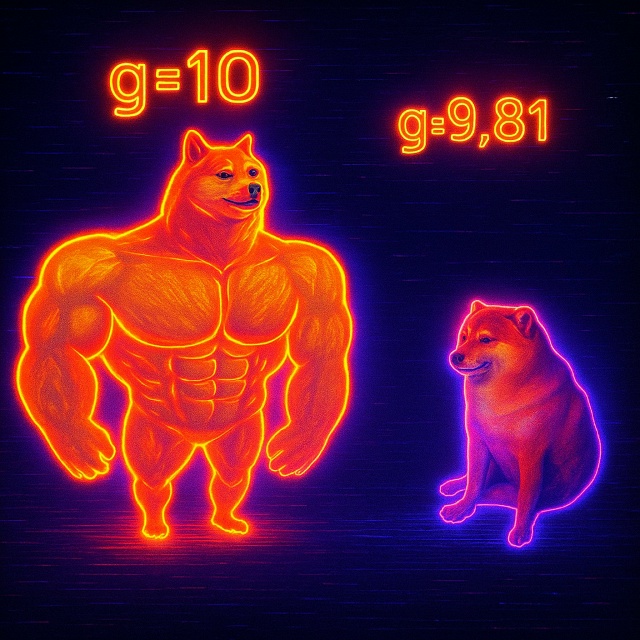 Настоящие гении: g=π²