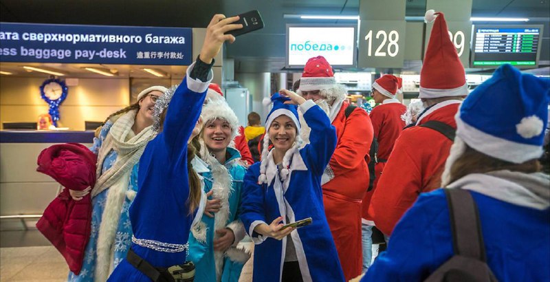 🎅Перелёты за 1₽ для тех, кто приедет в аэропорт в костюме Деда Мороза и Снегурочки запустила Победа