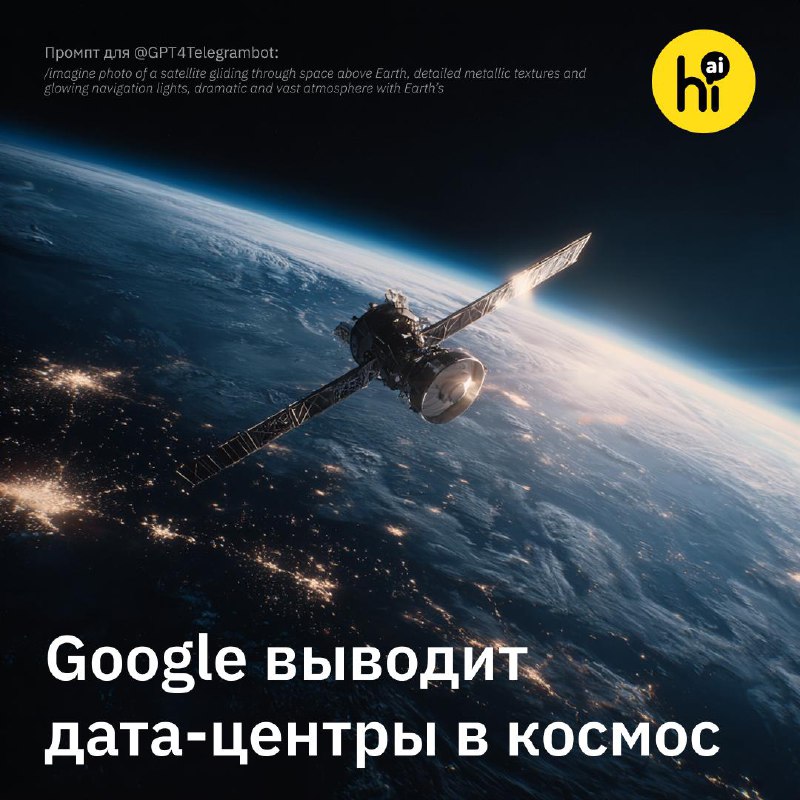 🚀 Google выводит дата-центры в космос
Google собирается развернуть два первых дата-центра на орбите