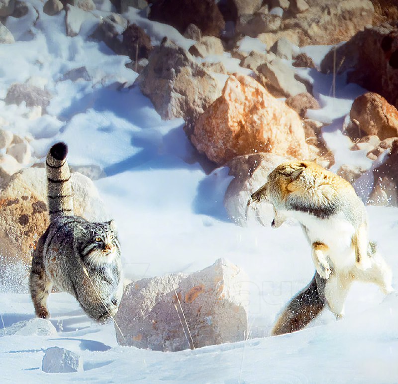 Тибетские лисы часто лезут в драку с другими животными, но почти всегда проигрывают
В Китае сняли,