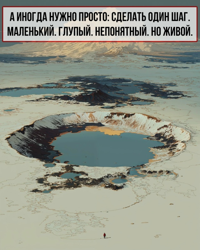 Маленький шаг может привести к великим результатам.
Ну...