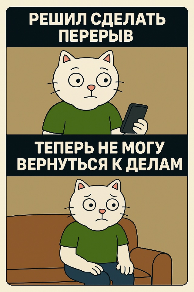 Всего пять минут отдыха — что может пойти не так?
Но эт?...