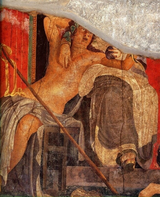 Частично восстановленная 2000-летняя фреска на Вилле Ми?...