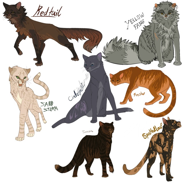 Ярохвост, Щербатая, Песчаная Буря, Пепелица, Огнезвезд,...