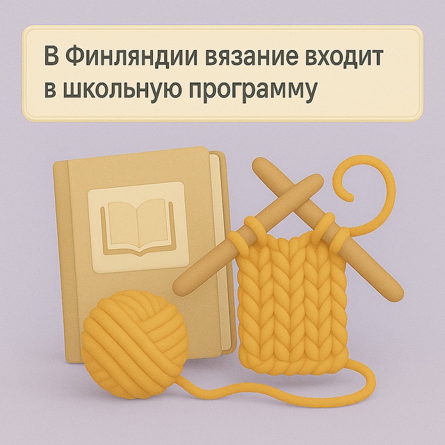🧶 В Финляндии вязание — часть школьной программы.
На?...