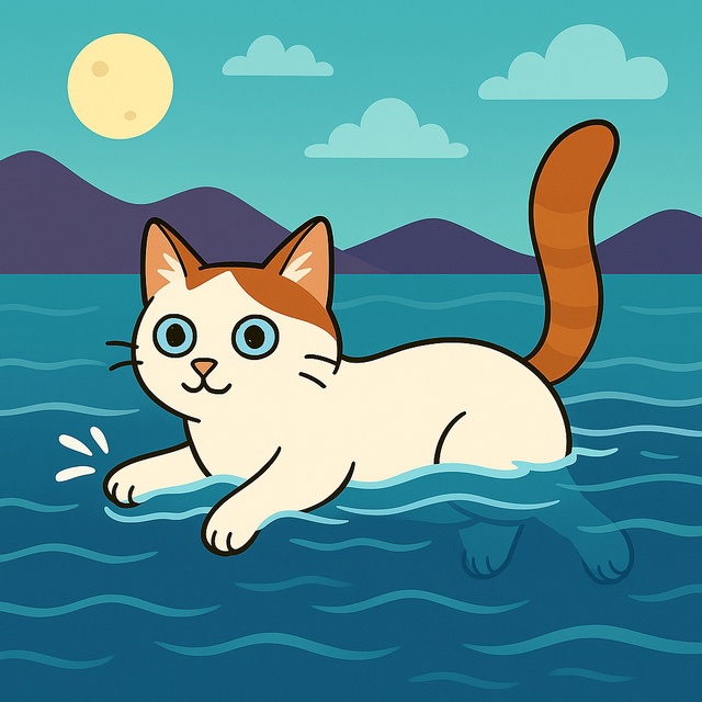 Турецкий ван — кошка, которая любит плавать!
Эта редка...
