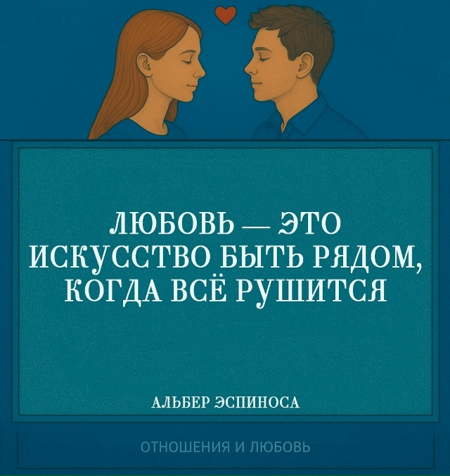 Эспиноса говорит о любви как о проверке в трудности. Бы...