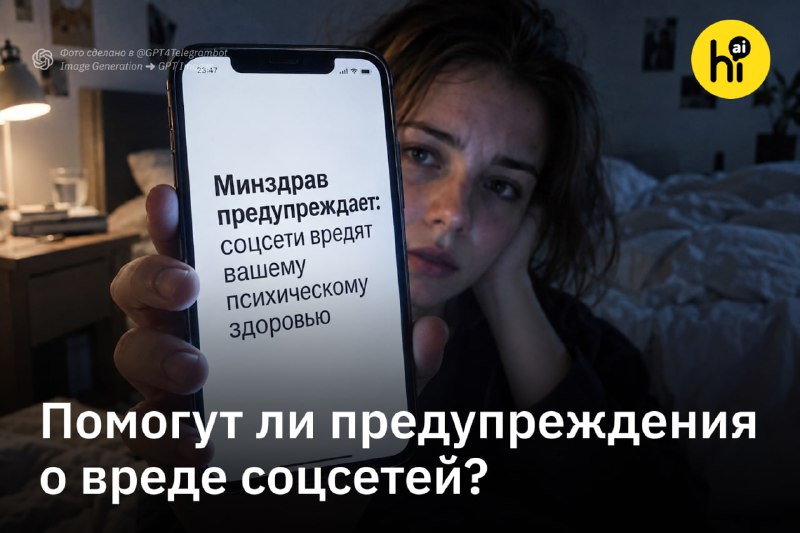 ❗️ «Минздрав предупреждает: соцсети вредят вашему психическому здоровью»
Подобные сообщения могут п