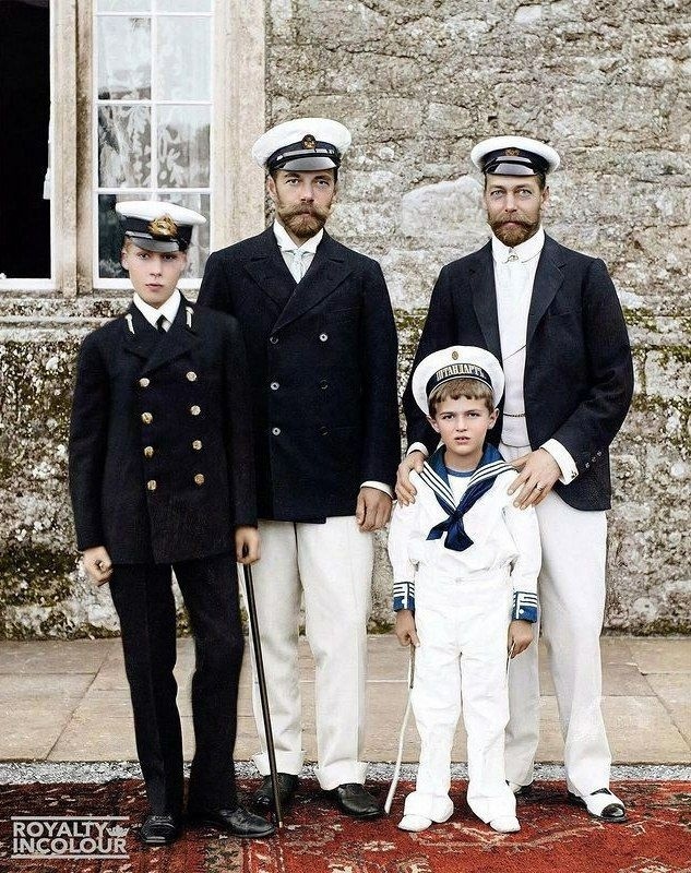 Hиколай II со своим двоюродным братом принцем Георгом (б...