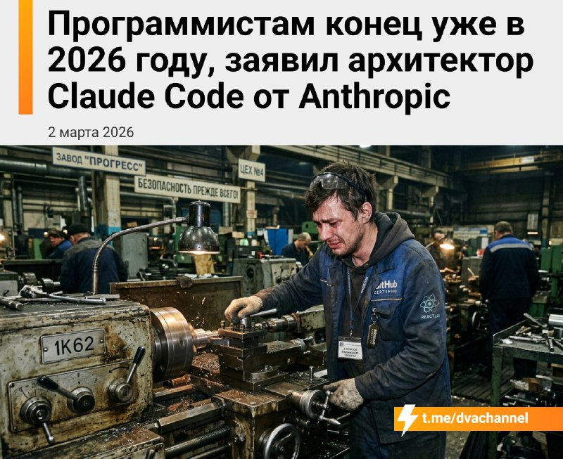 Программисты В С Ё уже в конце этого года: архитектор Claude Code от Anthropic Борис Чёрный предупре